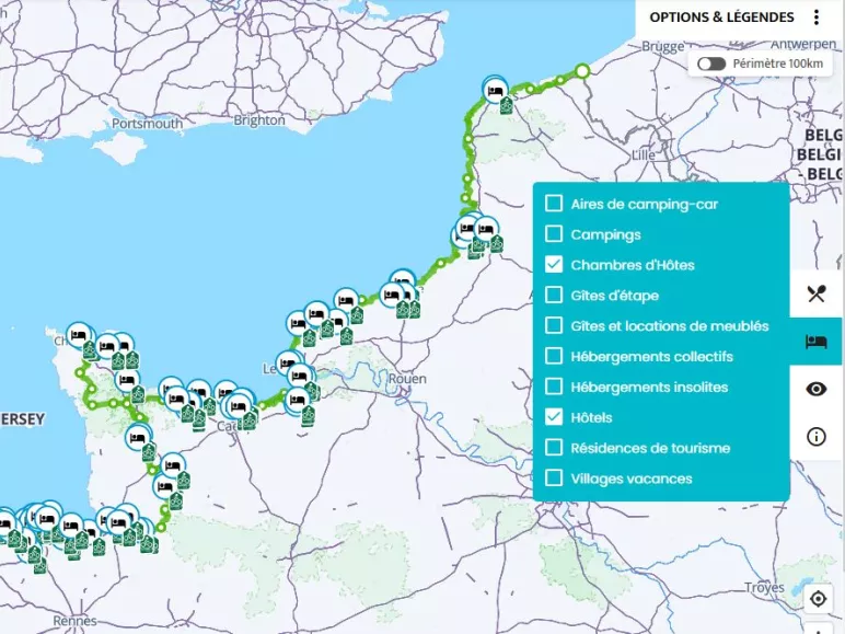 répérer les services accueil vélo vélomaritime